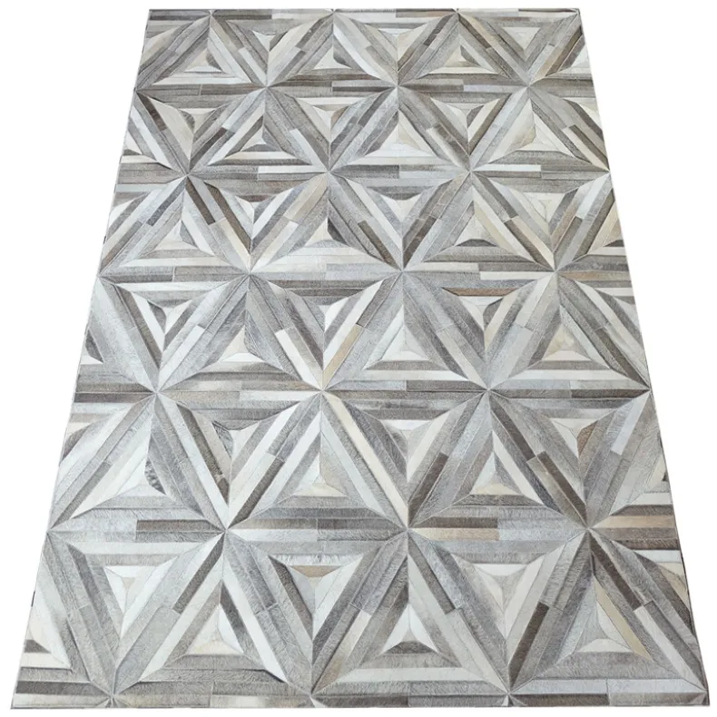 Grey Diamond Design Cowhide Rug (2 x 3m)