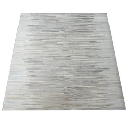 Grey Stripe Design Cowhide Rug (2 x 2.4m)