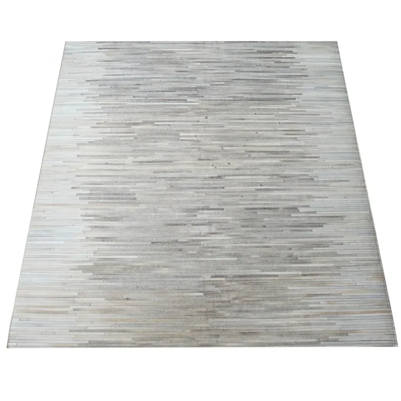 Grey Stripe Design Cowhide Rug (2 x 2.4m)