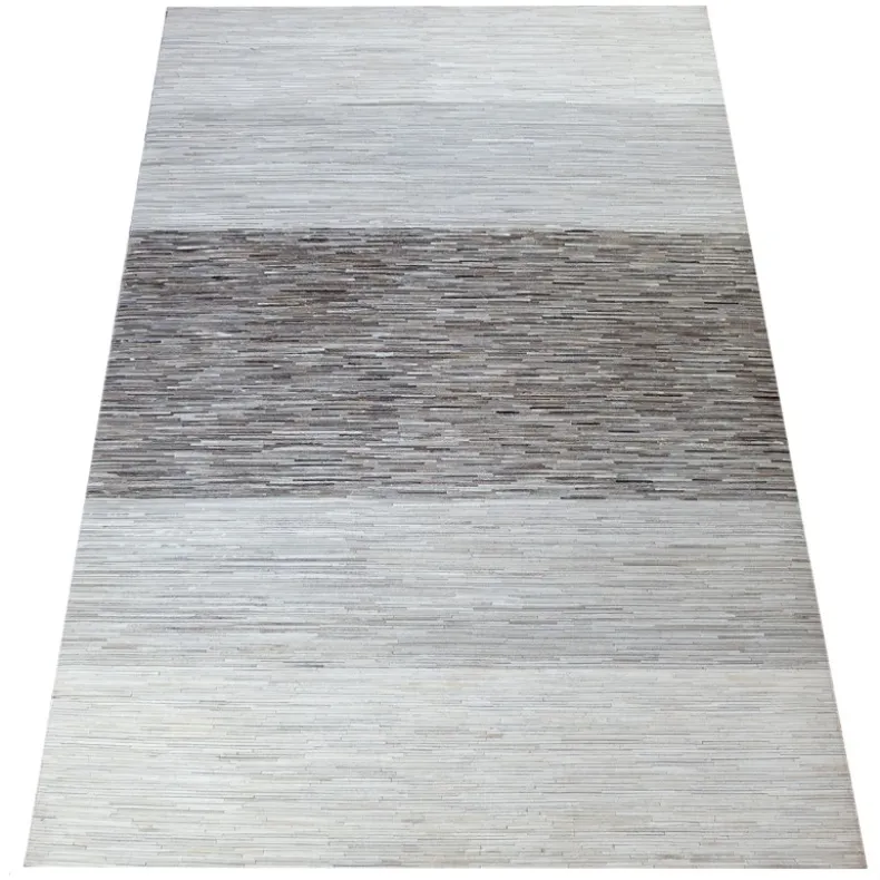 Grey Stripe Design Cowhide Rug (2 x 2.4m)