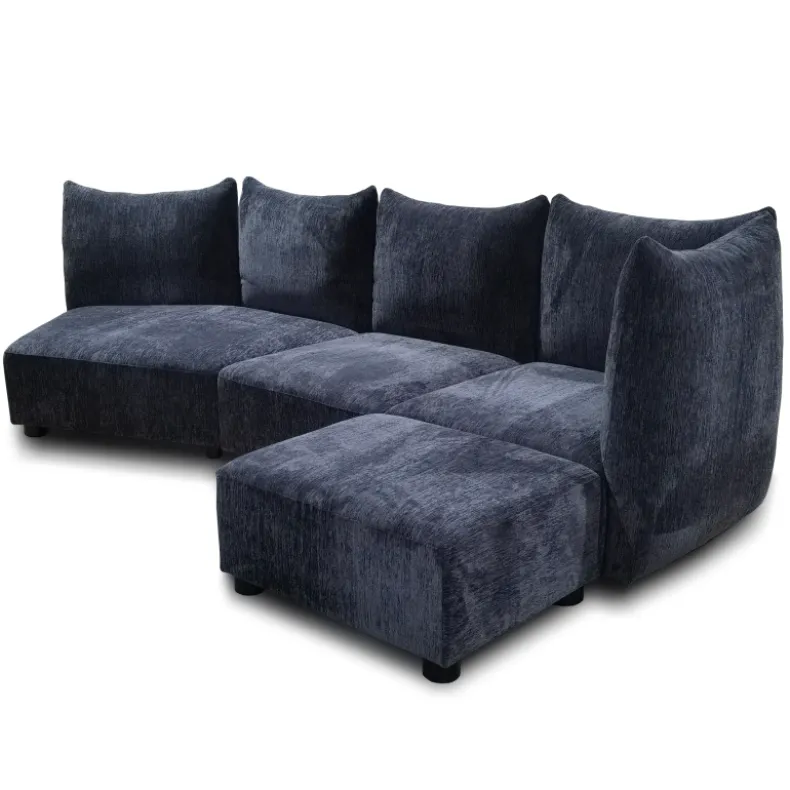 HUG-HUG Three Seater Corner Sofa With Ottoman