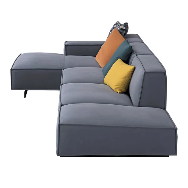 KAI-KAI Three Seater Open Arm Corner Sofa | Nubuck Leather