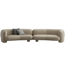LOR-LOR Angled Four Seater Sofa | Fabric