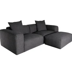 PE-PE Three Seater Sofa w/ Ottoman | Fabric