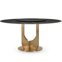 RAL-RAL Dining Table With Turntable | Dia: 1.58M