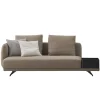 TEI-TEI Three Seater Single Arm Sofa w/ Wood Box| Leather