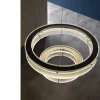 Transparent Double Ring Pendant Ceiling Light | Dia 700 MM