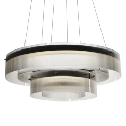 Transparent Double Ring Pendant Ceiling Light | Dia 700 MM