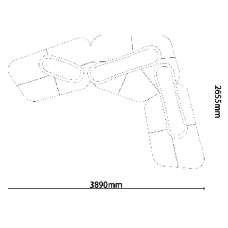 YAU-YAU Modular Sofa | Fabric | W: 3890 mm